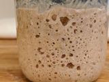 a jar of mature sourdough starter